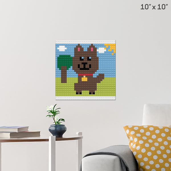 german shepherd Brick Poster
