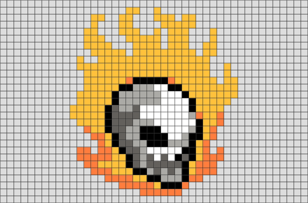Ghost Rider Pixel Art