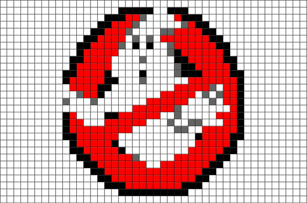 Ghostbusters Ghost Pixel Art