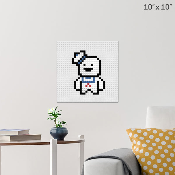 Ghostbusters Marshmallow Man Brick Poster