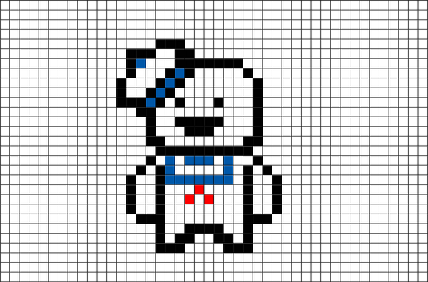 Ghostbusters  Marshmallow Man Pixel Art