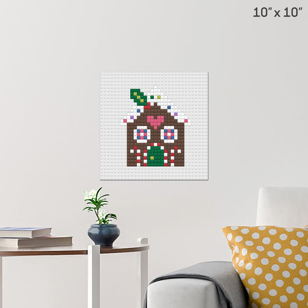 Gingerbread House Brick Poster