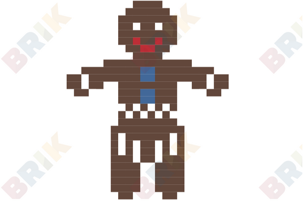 Gingerbread Man Pixel Art