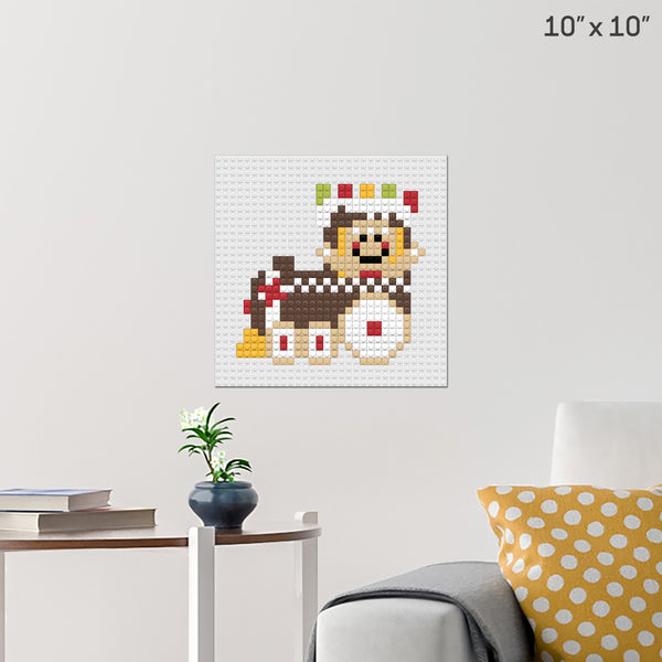 Gingerbread Train Brick Poster
