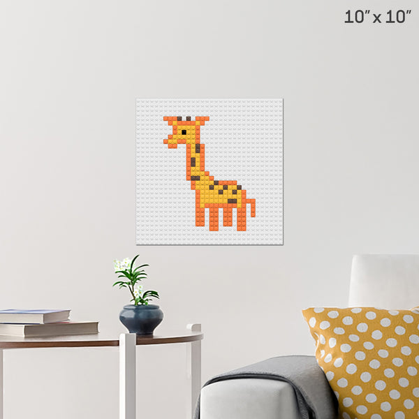 Giraffe Brick Poster