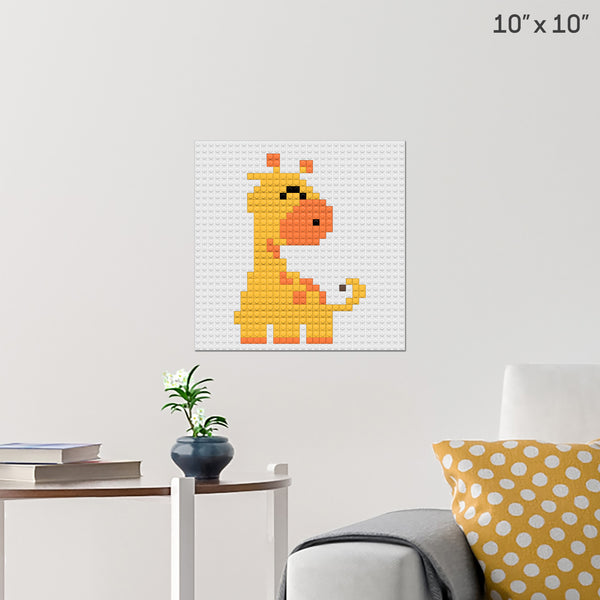 Giraffe Brick Poster