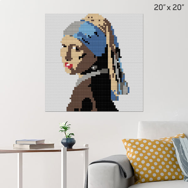 Girl with Pearl Earring Brick Poster