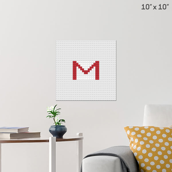Gmail Pixel Art Wall Poster - Build Your Own with Bricks! - BRIK