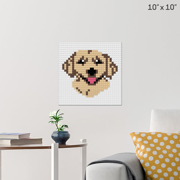 Golden Retriever Brick Poster