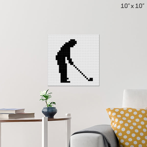 Golfer's Day Brick Poster