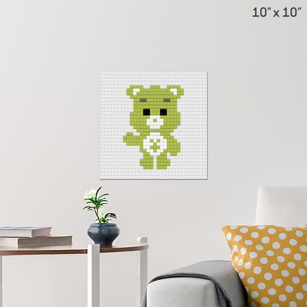 Good Luck Bear Brick Poster