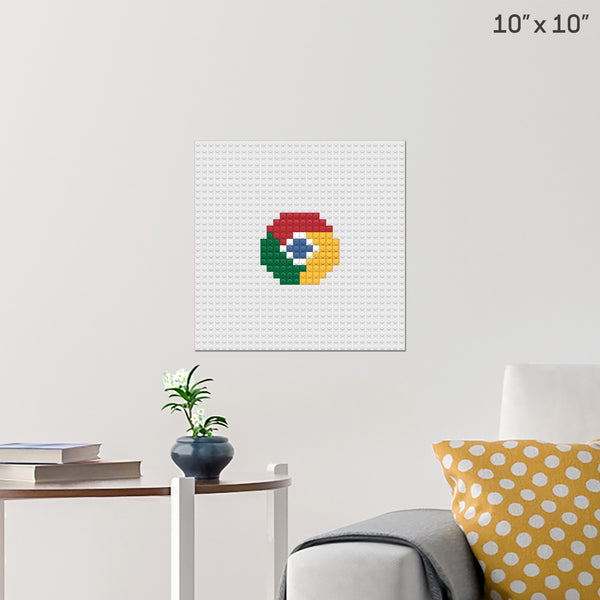 Google Chrome  small Brick Poster