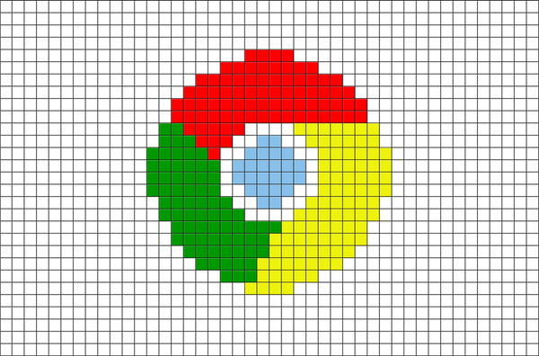 Google Chrome Pixel Art
