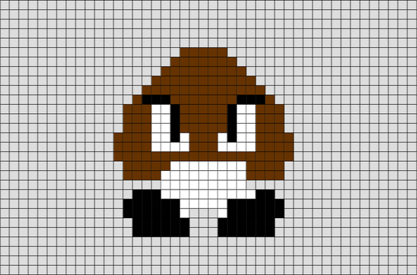 Goomba Mario Pixel art