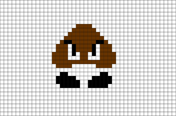 Goomba Mario Pixel Art