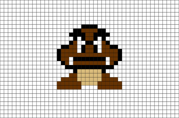 Goomba Mario Pixel Art