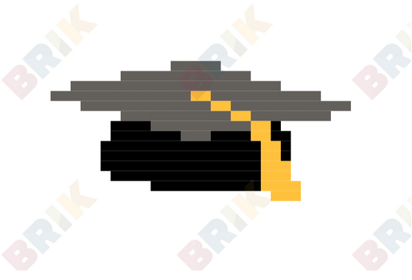 Graduation Cap Pixel Art