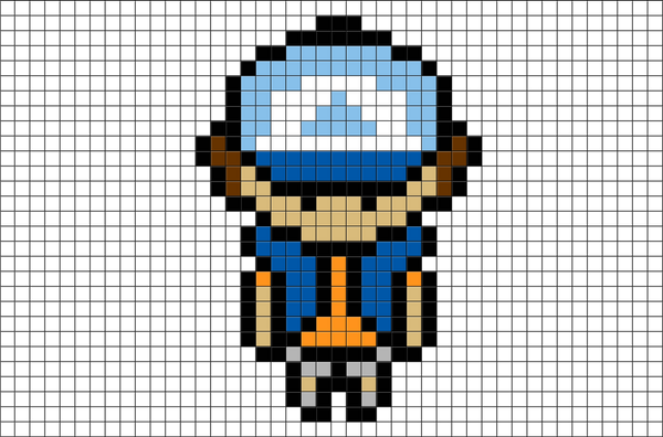 Gravity Falls Dipper Pixel Art