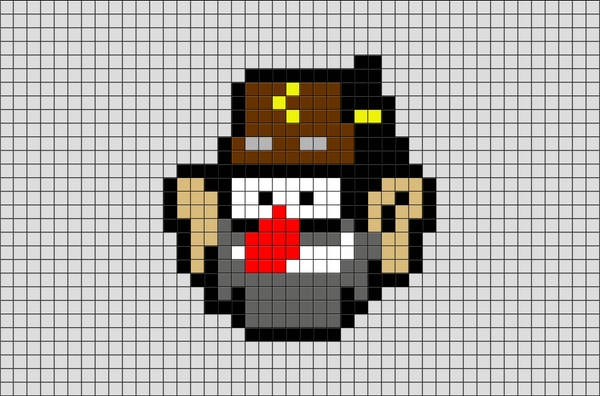 Gravity Falls Grunkle Stan Pixel Art