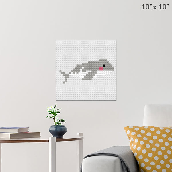 Gray Whale Brick Poster