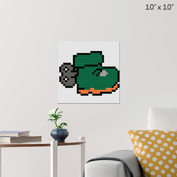Green Bootsticker Brick Poster