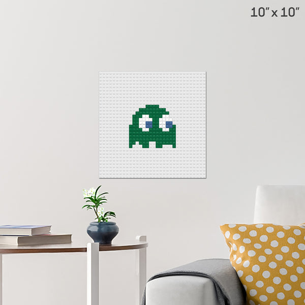 Green Ghost Brick Poster