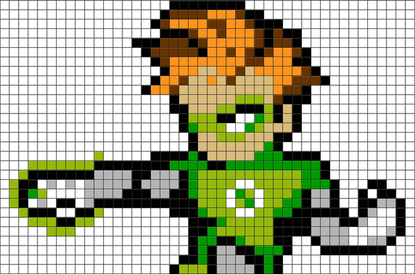 Green Lantern Pixel Art