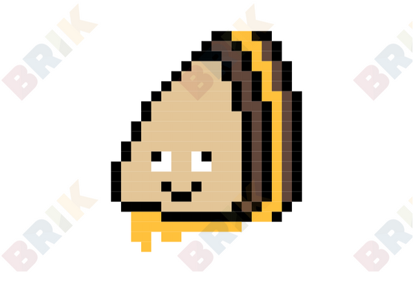 Grilled Cheese Sandwich Pixel Art