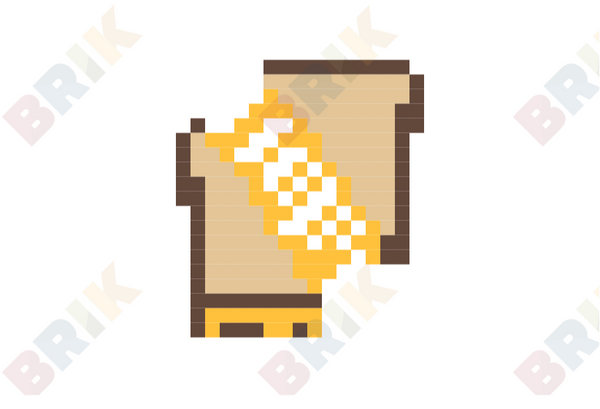 Grilled Cheese Sandwich Pixel Art