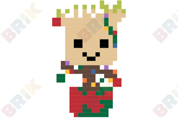 Groot Pixel Art – BRIK
