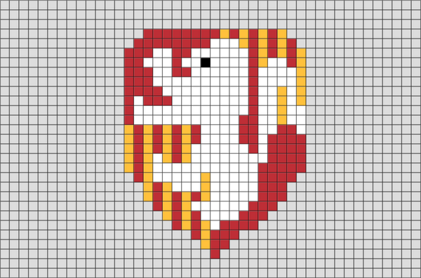 Gryffindor Crest Pixel Art