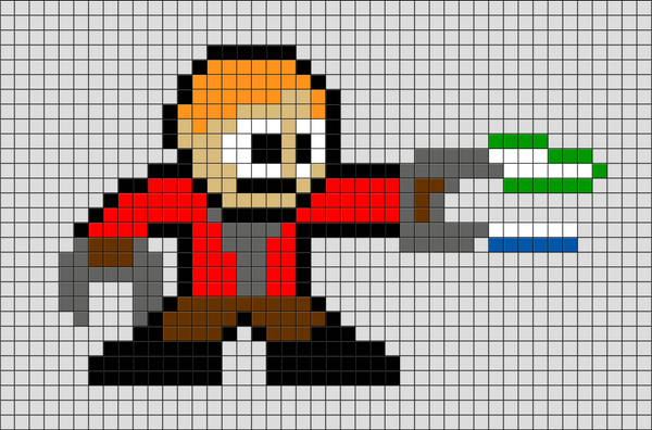 Guardians of the Galaxy Star Lord Pixel Art