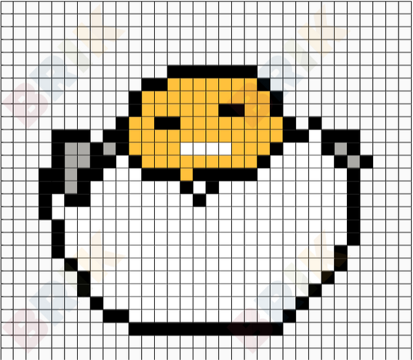 Gudetama Pixel Art