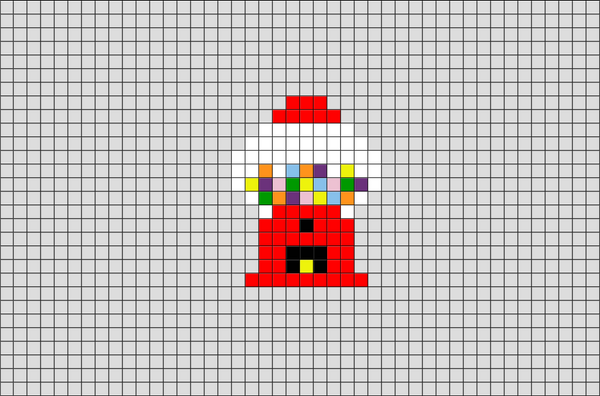 Gumball Machine Pixel Art