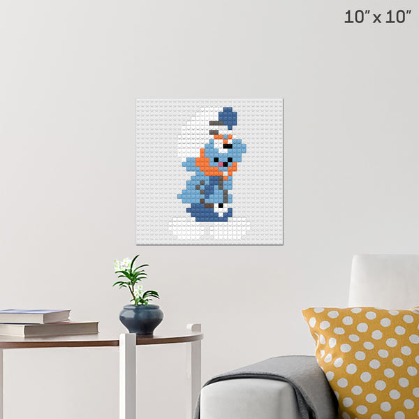 Gutsy Smurf Brick Poster