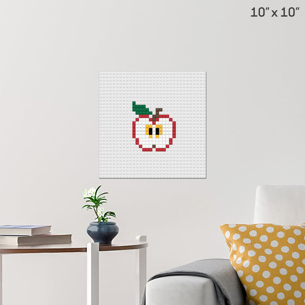 Half Eaten Apple Brick Poster