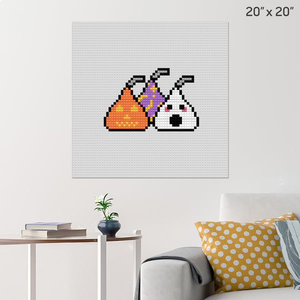 Halloween Kisses Brick Poster