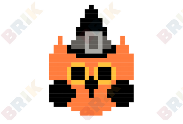 Halloween Owl Pixel Art