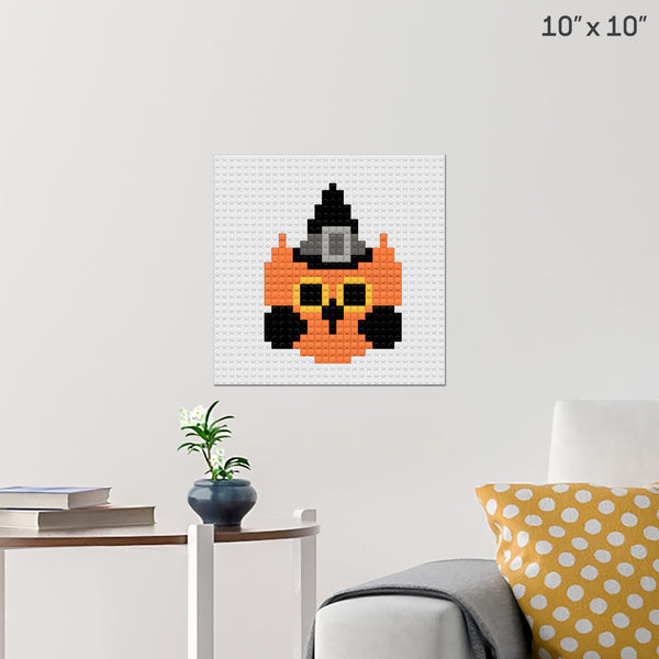 Halloween Owl Brick Poster