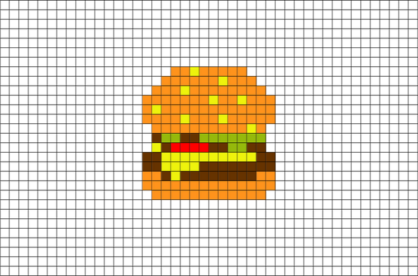 Hamburger Pixel Art