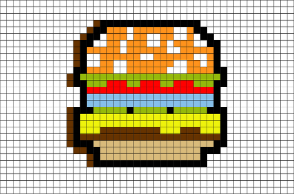 Hamburger Pixel Art