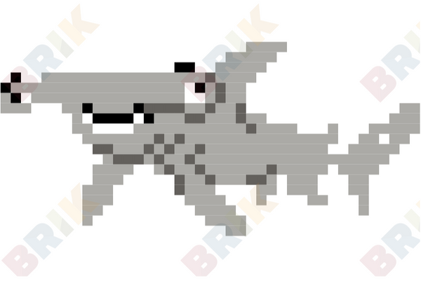 Hammerhead Shark Pixel Art