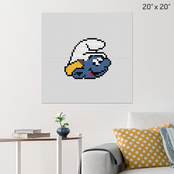Handy Smurf Brick Poster
