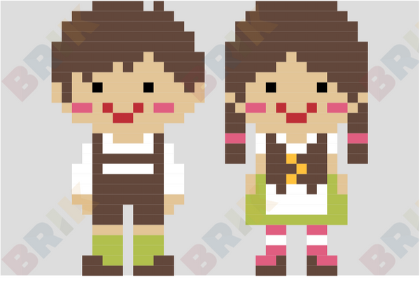 Hansel and Gretel Pixel Art