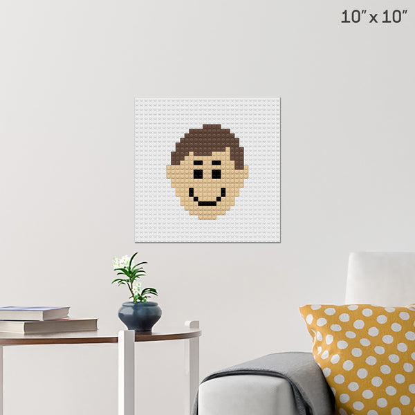 Happy Boy Face Brick Poster