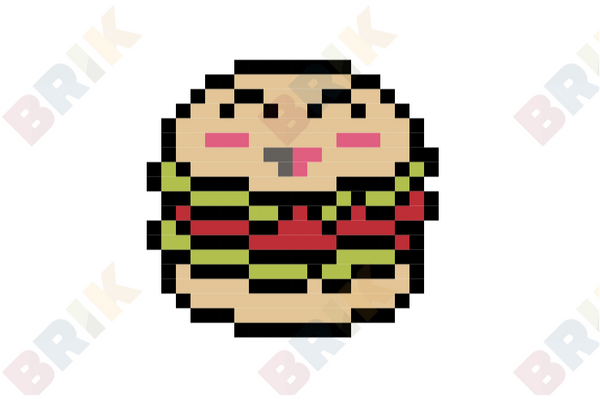 Happy Burger Pixel Art