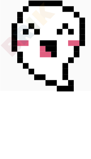 Happy Ghost Pixel Art