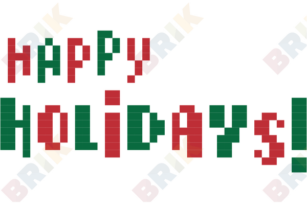 Happy Holidays Pixel Art