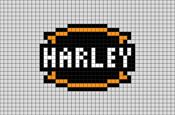 Harley-Davidson Pixel Art