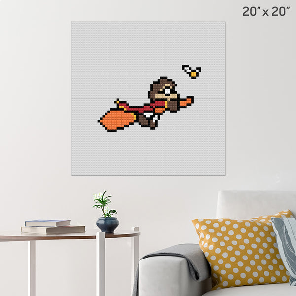 Harry Potter Broom Golden Snitch Brick Poster